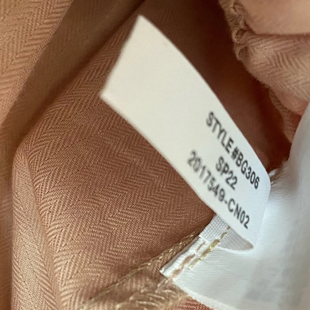 J. Crew Spring Chic Cinched Waist Top in Herringbone Cotton in Almond Biscotti‎